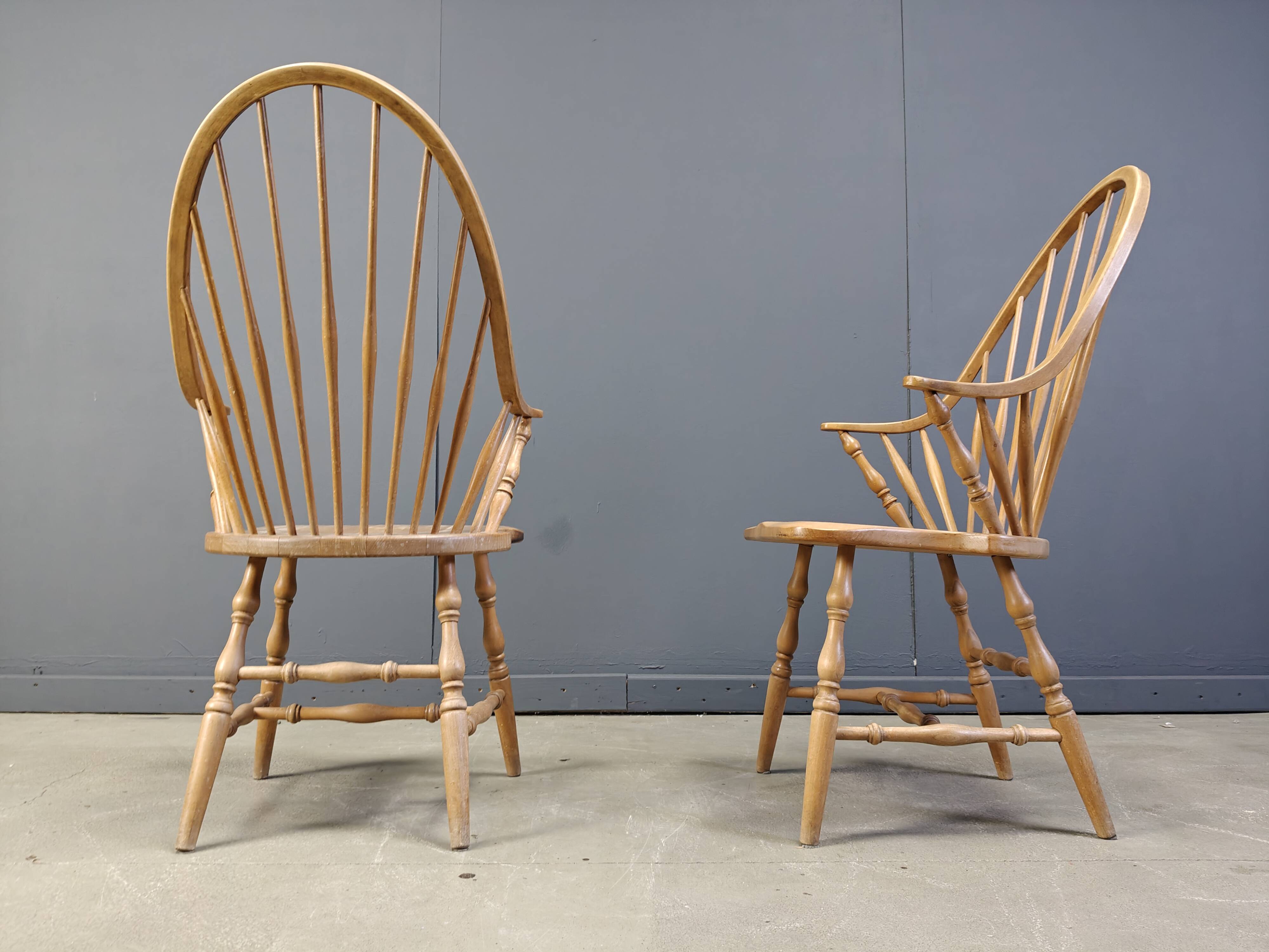 Vintage Windsor Style Dining Chairs, 1960s - Set of 6