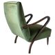 Midcentury modern Green Velvet Armchair, Guglielmo Ulrich, Italy 1950 's