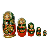 Russian doll Matryoshka painted wood