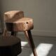 Brutalist coffee table with stools