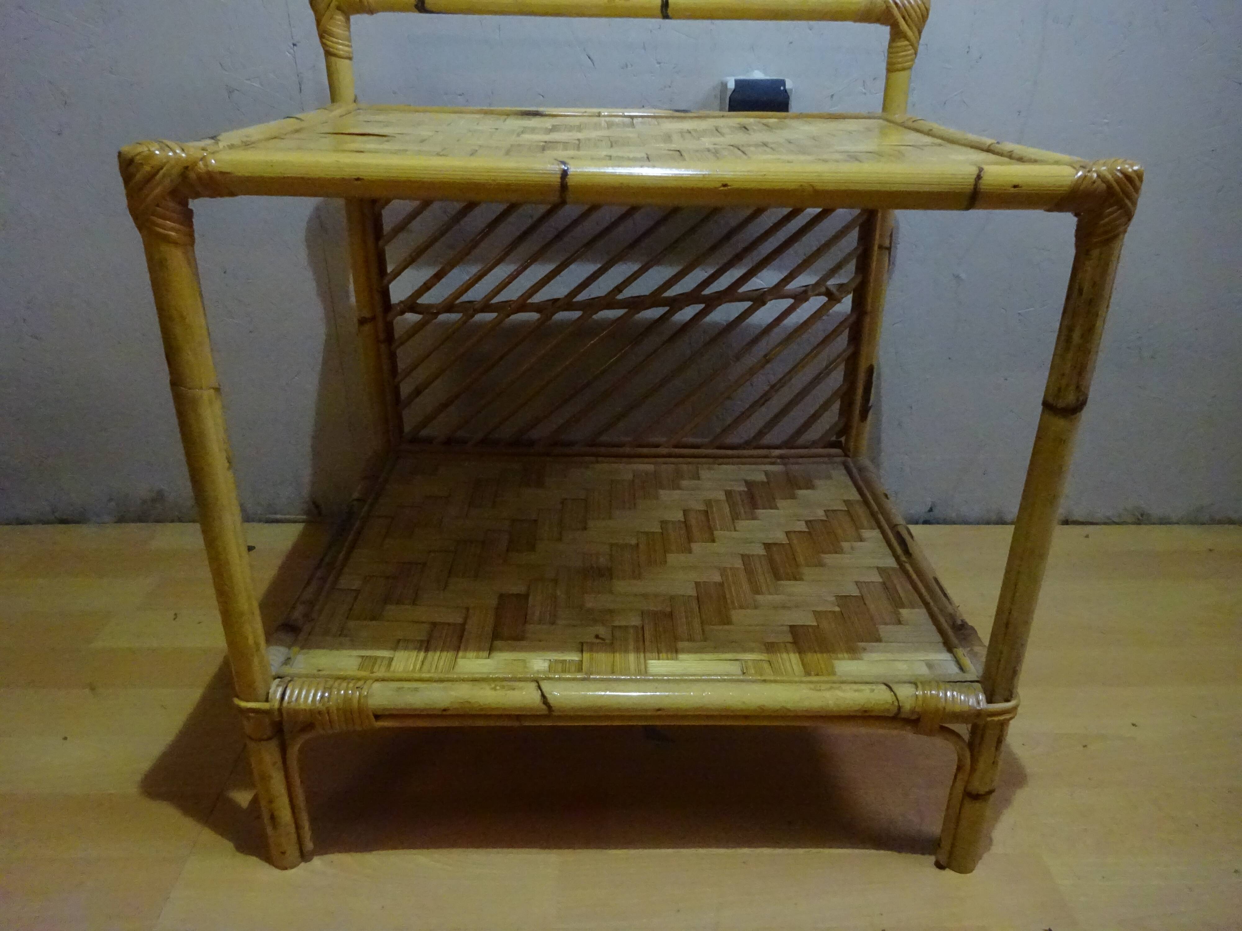 Rattan bedside