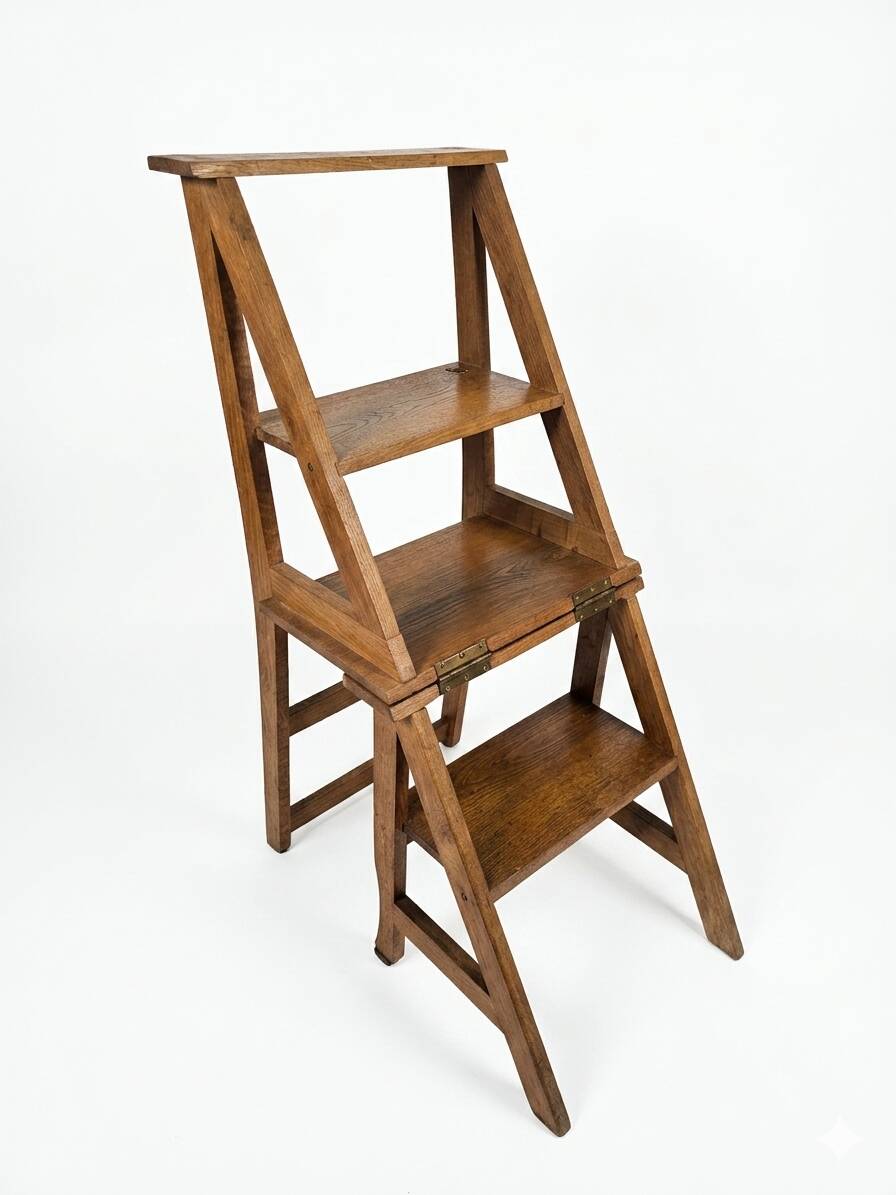 Solid oak step stool
