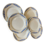 6 assiettes plates Colette HBCM