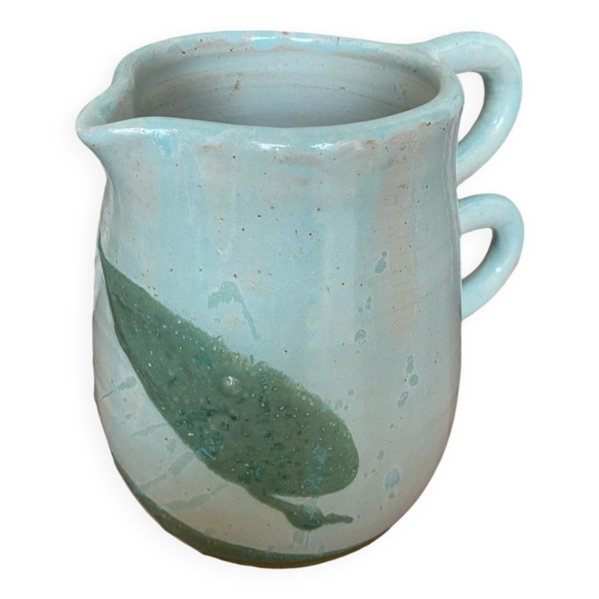 Pitcher la facoterie ceramic blei irise double handle vintage design