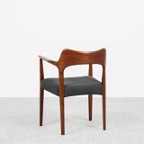 Midcentury Danish chair with armrests in teak by Arne Hovmand Olsen for Mogens Kold 1960s