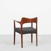 Midcentury Danish chair with armrests in teak by Arne Hovmand Olsen for Mogens Kold 1960s