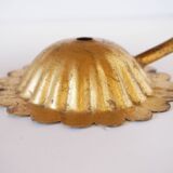 Leaf wall lamp in gold metal 1970