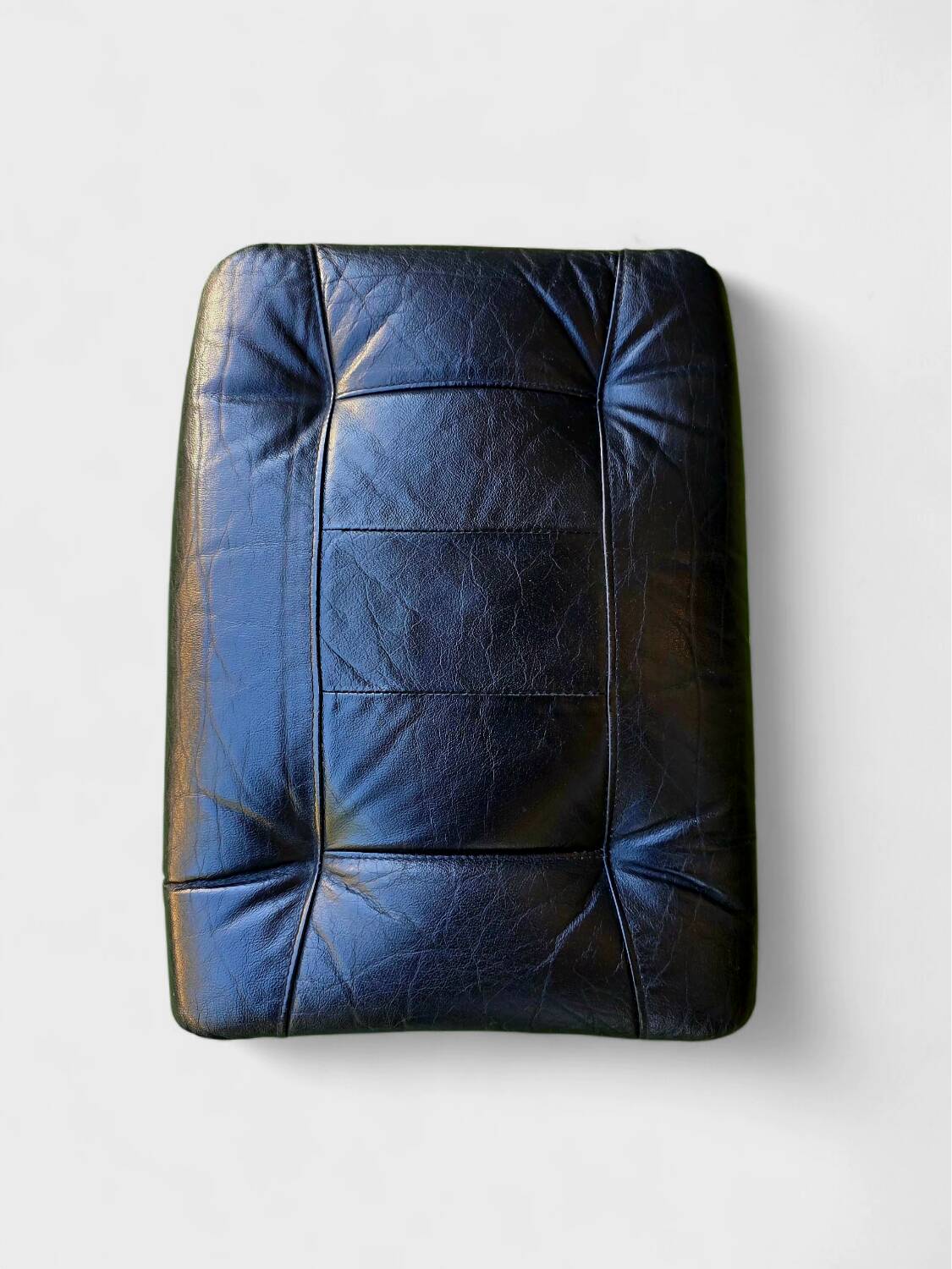 Vintage IKEA Leather Footstool – Circa 1970