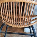 Pair of rattan armchairs