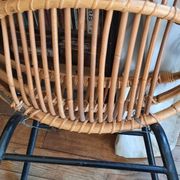 Pair of rattan armchairs