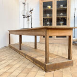 Large wooden draper table, early twentieth century