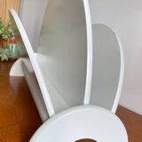 White Magazine Rack 1980s Design
