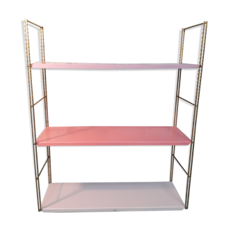1960 pink metal shelf