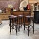 Set of 4 bar stools from the 1960s.
