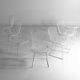 Ensemble de 7 chaises en fil de fer laqué blanc par Harry Bertoia pour Knoll, années 1970