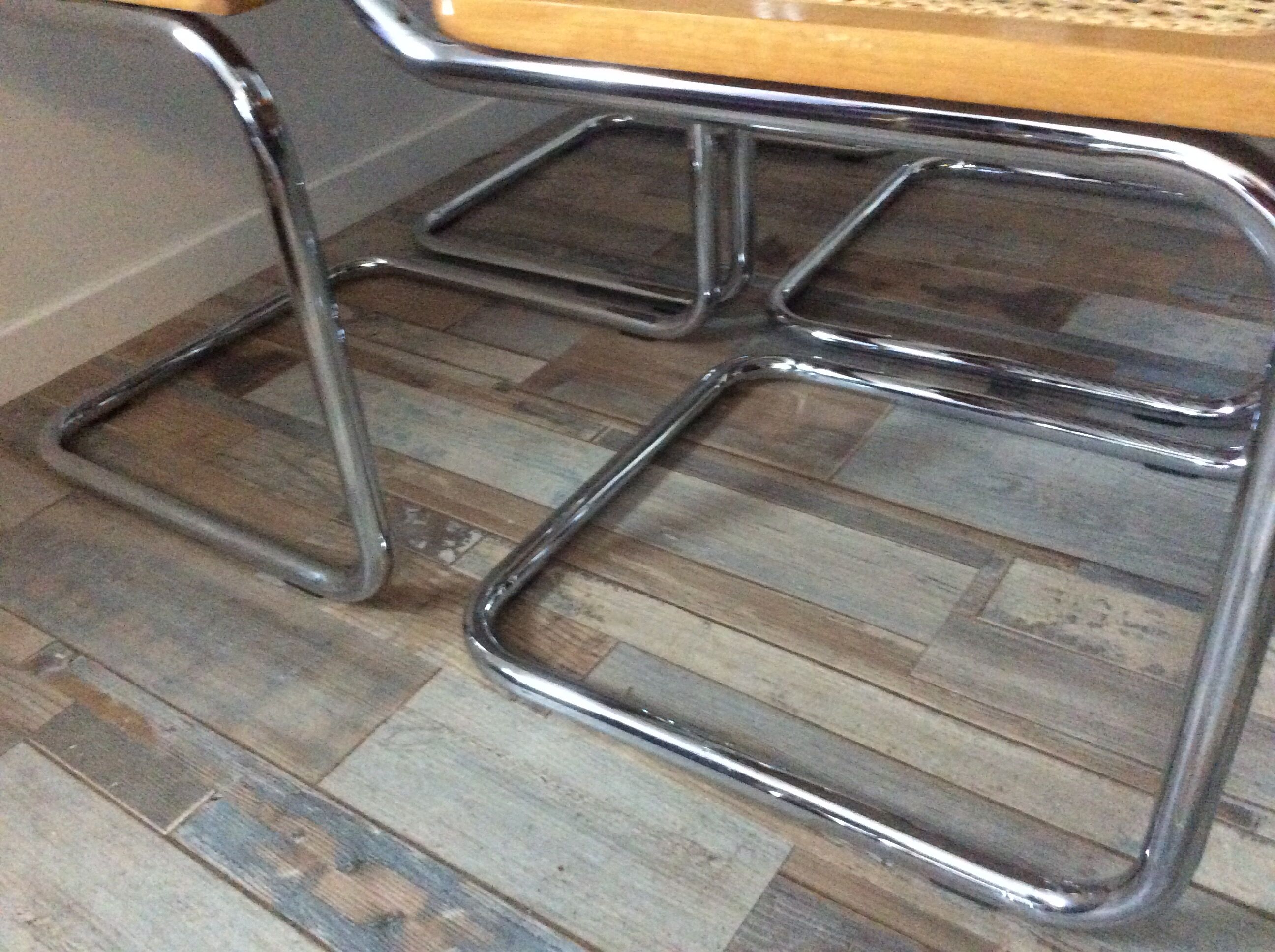 Lot of 4 chairs Marcel Breuer Cesca B32