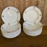 Service flat plates and hollow Gien model Nice.