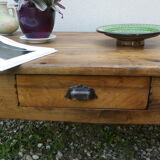 Old country coffee table in walnut