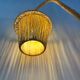 Lampadaire vintage tripode en métal et corde