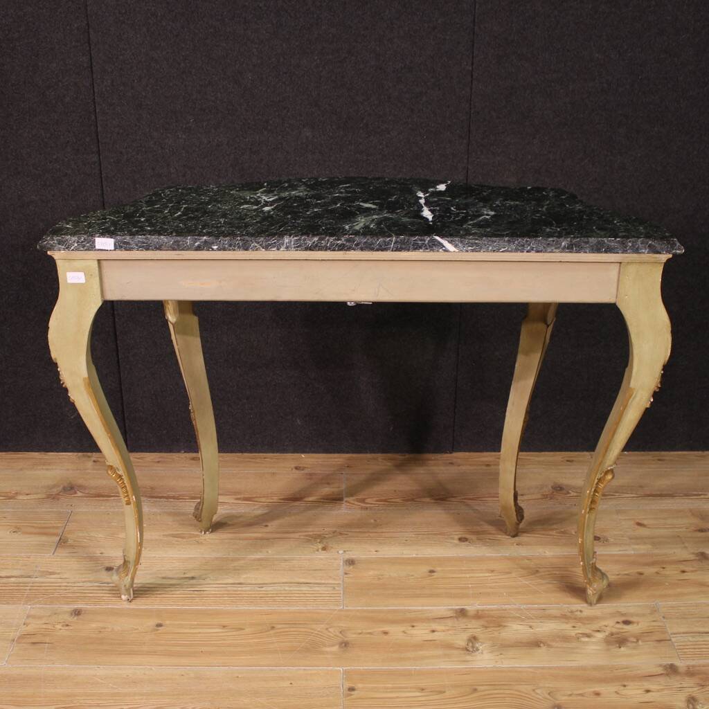 Console italienne laquée et dorée, 20e siècle
