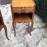 Pair of Louis XV style bedside tables in solid wood