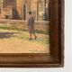Oil on canvas 20th century street scene by Jacques Louis Barcat