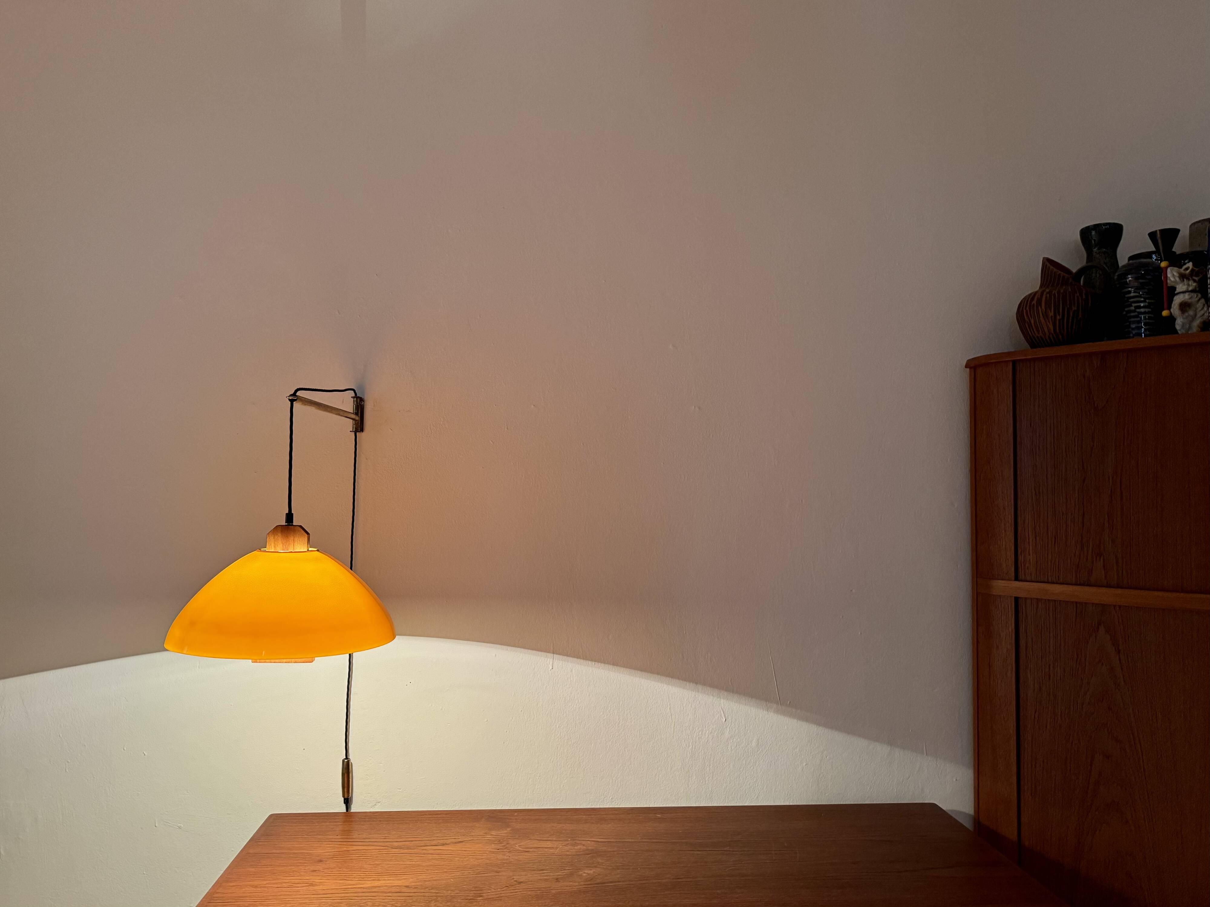 Large Adjustable Brass Wall Lamp