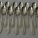12 silver-plated metal teaspoons by ercuis.