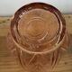 Pressed glass vase molded pink Art Deco