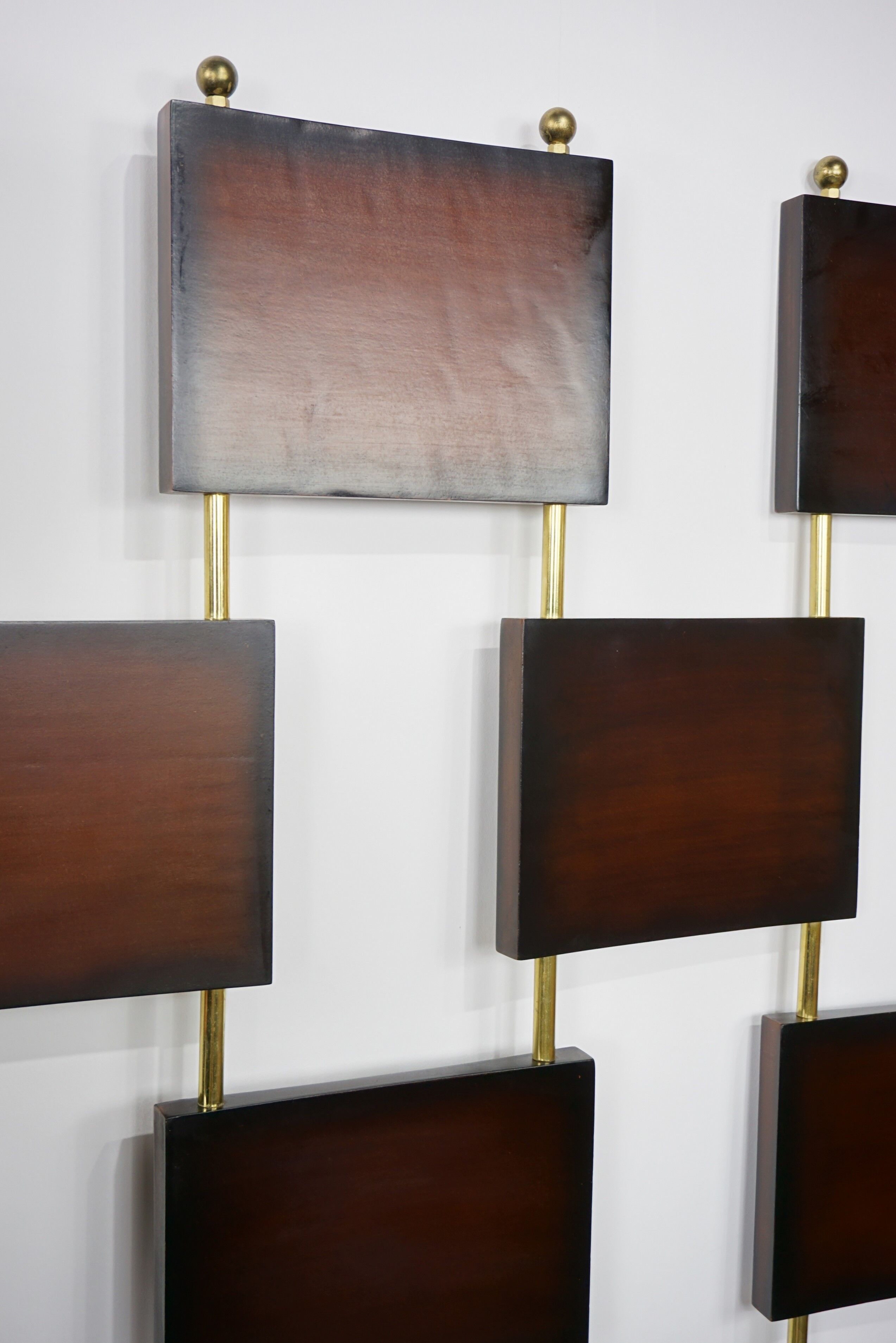 Wooden and brass screen