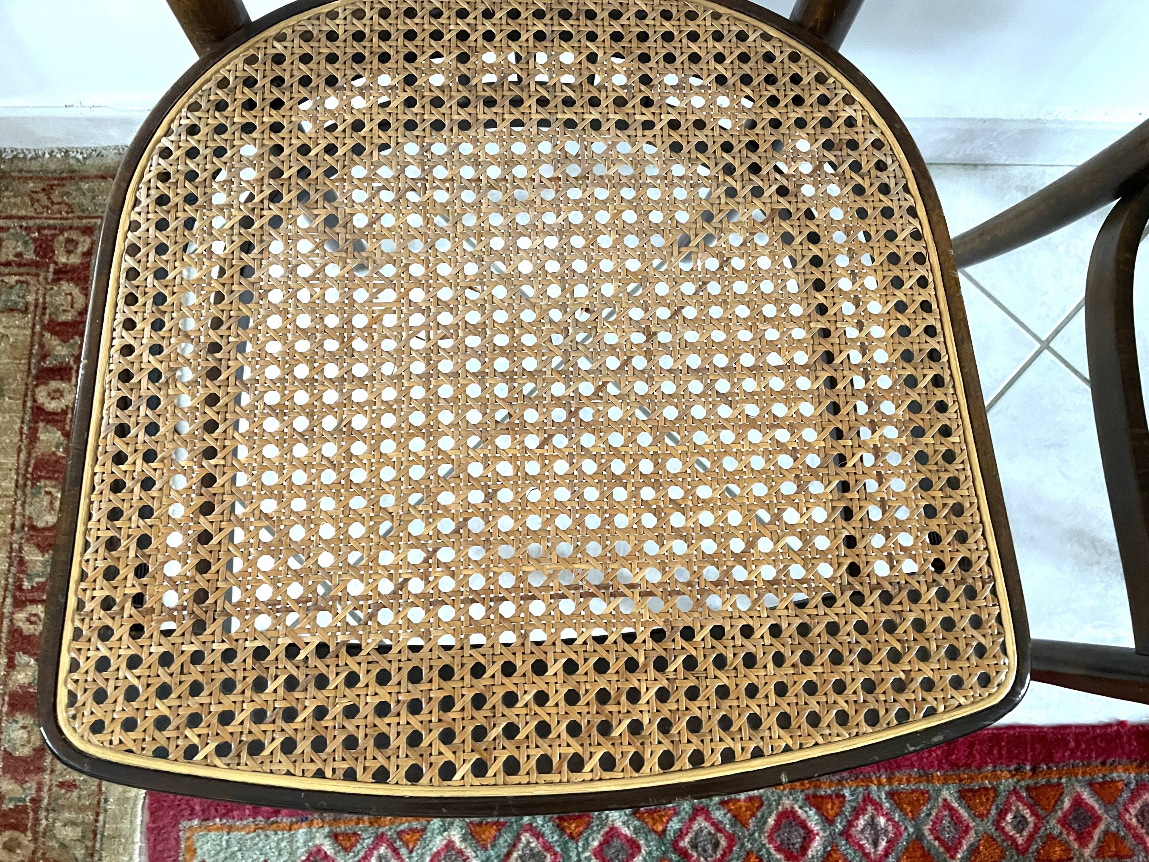 Pair of Baumann Eden caned chairs 1981