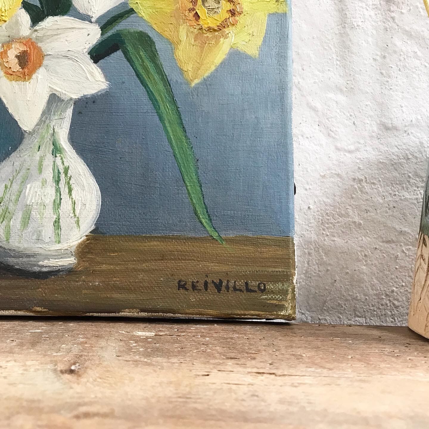 Oil on canvas bouquet of flowers