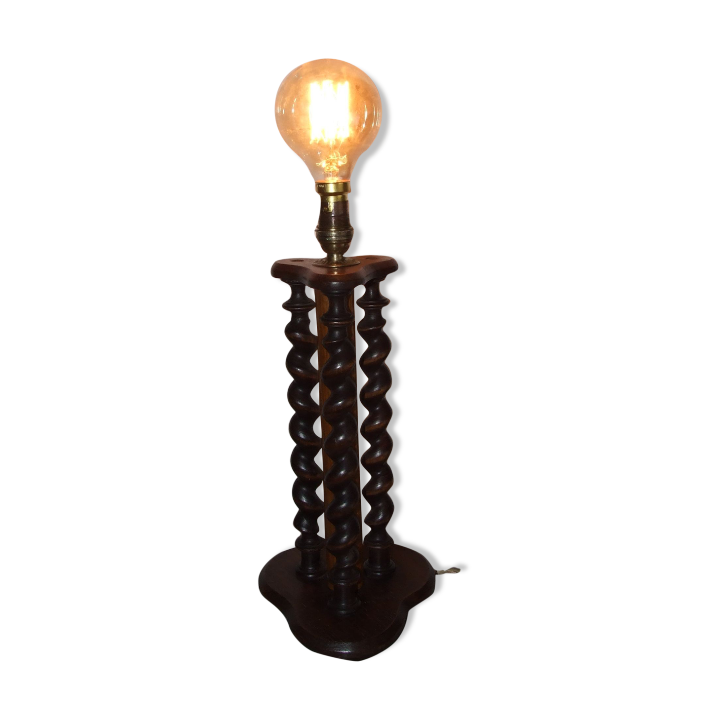 Wooden lamp foot