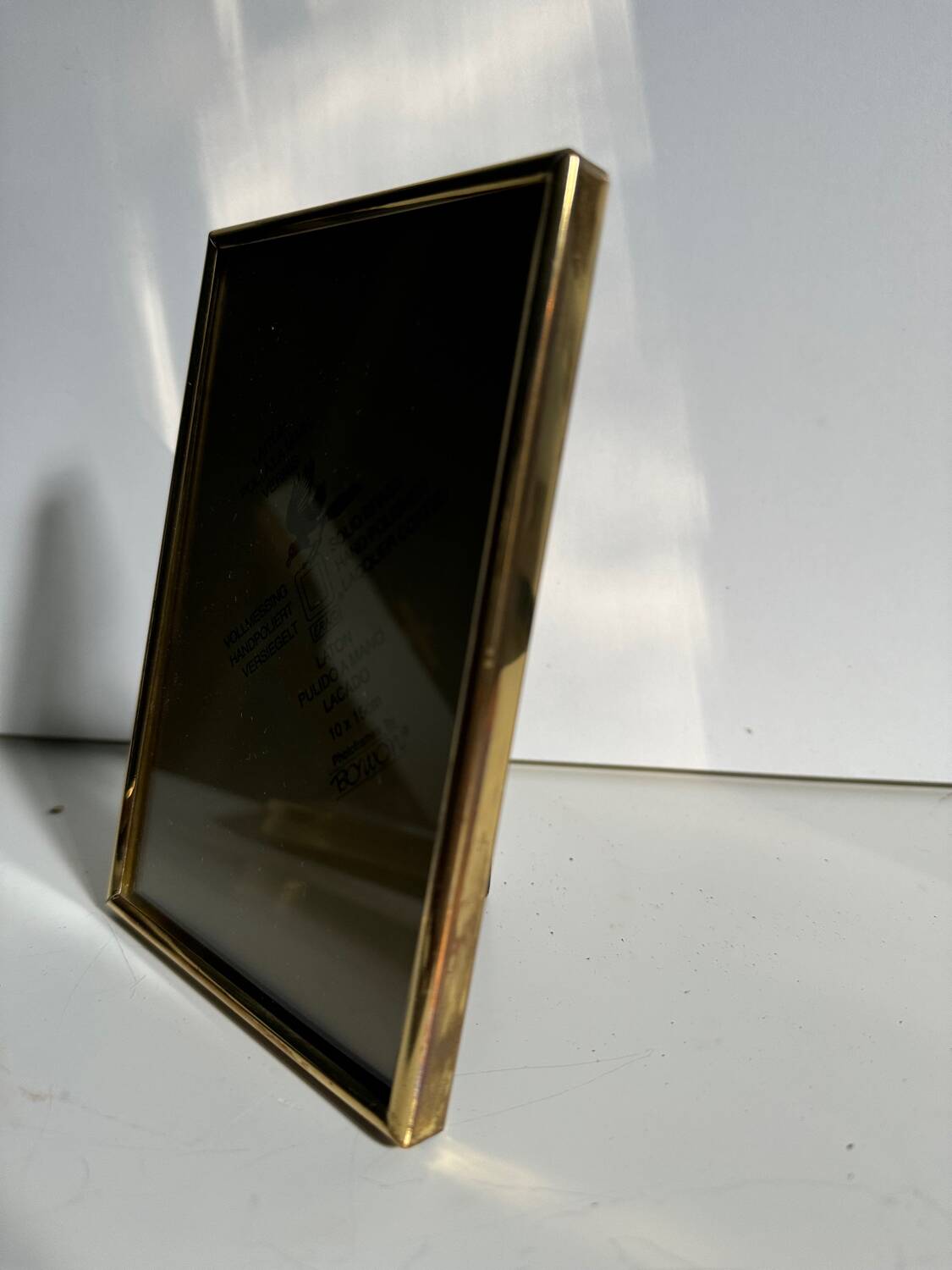 Set of 4 antique brass frames
