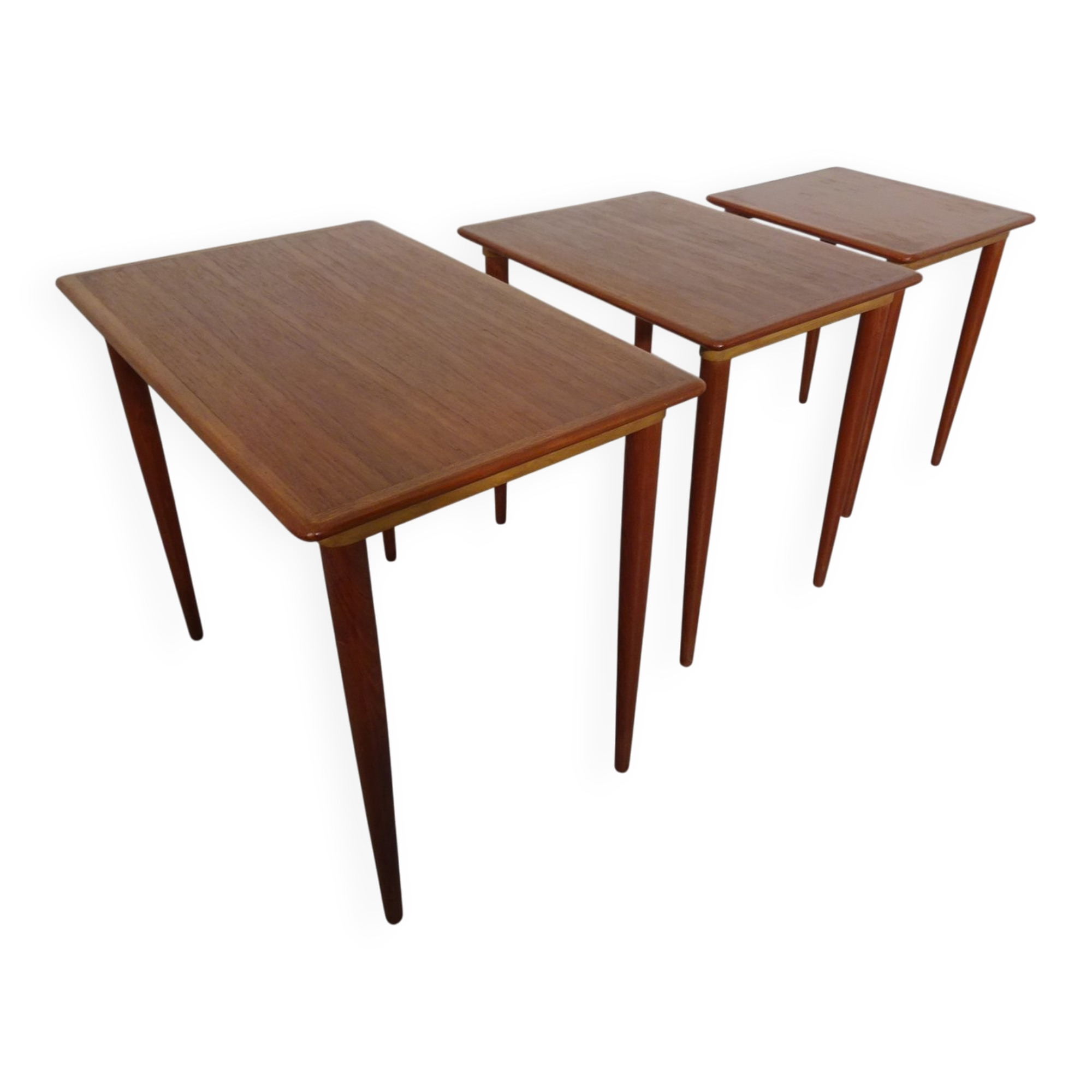 Danish Teak Nesting Tables, 1960s, Set of 3