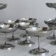 12 stainless steel footed bowls, Letang Remy style