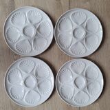 La Redoute x Selency set of 4 white oyster plates