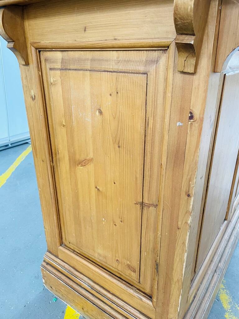 Old pitch pine counter