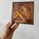 Vintage Ceramic Relief Tile Framed Female Figure