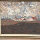 Original Swedish Oil on Panel – “Landscape” by Bertil Wahlberg – Signed – Vintage and Framed – 48 × 41.5 cm (18.9" × 16.3")