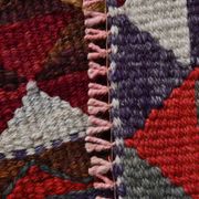 3x10 Vintage Burgundy Kilim Runner Rug 95x302Cm