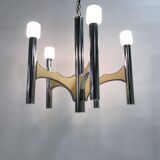 Maison Sciolari chrome chandelier, 1970