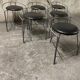 6 silver moon stools by Pascal Mourgue for Fermob 1985