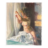Tableau nu féminin «entre les voiles »