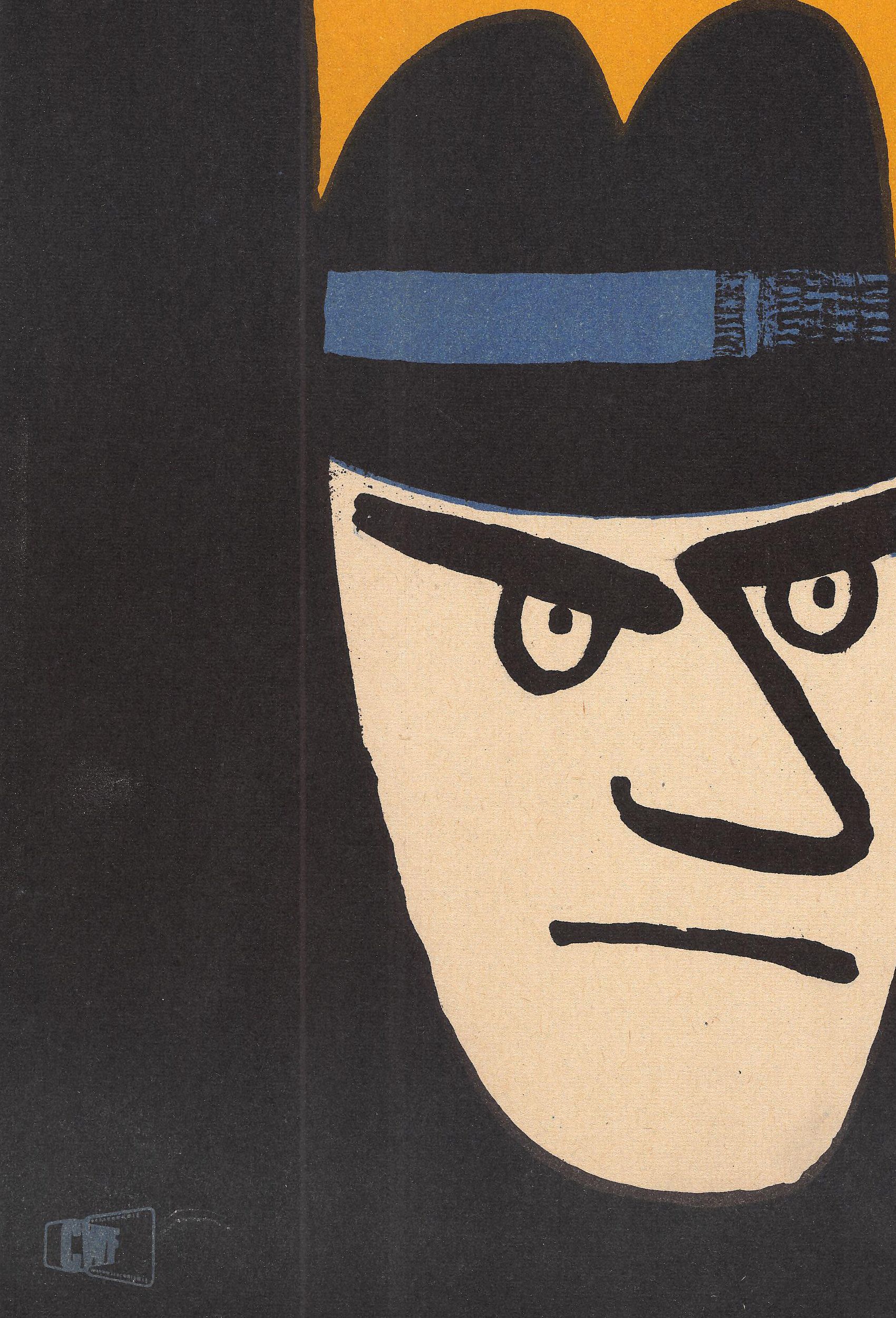 Vintage le corniaud polish movie poster by wiktor górka, 1965
