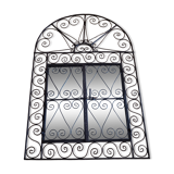 Miroir orienale porte en fer forgé