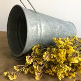 Large florist pot with handles, zinc, galva
