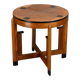 Dutch Art Deco Modernist Amsterdam School side table in Oak