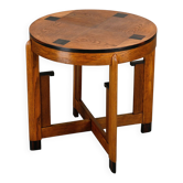 Dutch Art Deco Modernist Amsterdam School side table in Oak