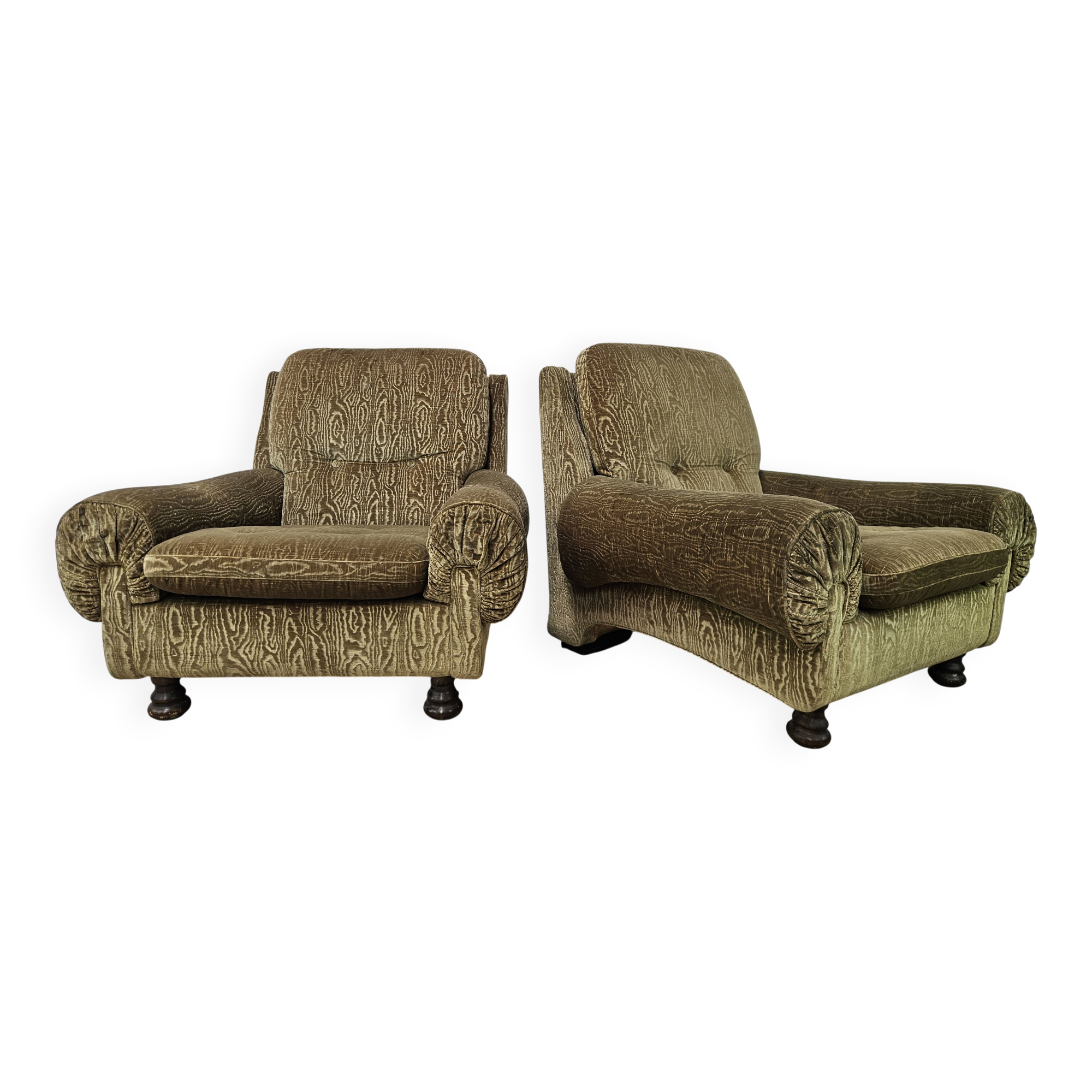 Pair of Italian armchairs from the 1970s
